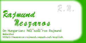 rajmund meszaros business card